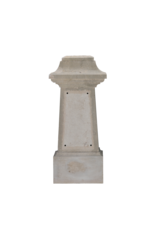 Maison Leon Van den Bogaert Authentic 19th Century French Limestone Pedestal – Sculptural Pedestal with Obelisk-Shaped Centre for Art, Garden & Timeless Interiors
