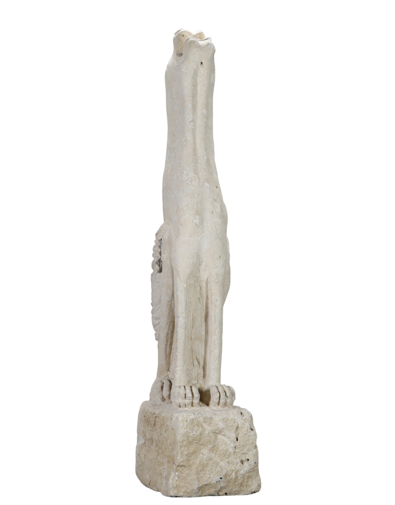 Maison Leon Van den Bogaert Außergewöhnliche Französische Drachen-Gargoyle aus Kalkstein aus dem 19. Jahrhundert – Monumentales Architektonisches Skulpturenobjekt