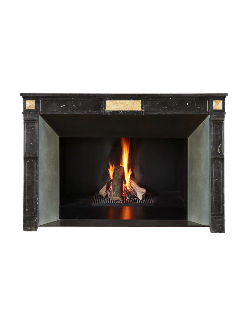 Fine French Fireplace In Dark Hard Stone