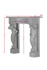 Maison Leon Van den Bogaert Chimenea monumental neoclásica con cariátides escultóricas en mármol bianco