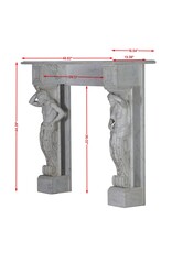 Maison Leon Van den Bogaert Monumentale Neo-Classieke Schouw met Figuratieve Caryatiden in Wit Marmer – Architecturaal Meesterwerk