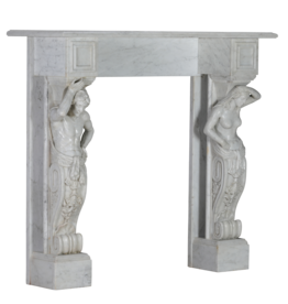 Maison Leon Van den Bogaert Monumental Neo-Classical Caryatid Marble Fireplace | Louis XVI – Empire