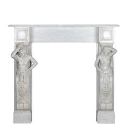 Maison Leon Van den Bogaert Monumental Neo-Classical Caryatid Marble Fireplace | Louis XVI – Empire