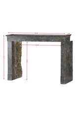 Exceptional 19th Century French Oxidated Fossil Stone Fireplace Mantel from the Beaujolais Region – Timeless Minimal Architectural Design