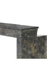 Maison Leon Van den Bogaert Exceptional 19th Century French Oxidated Fossil Stone Fireplace Mantel from the Beaujolais Region – Timeless Minimal Architectural Design