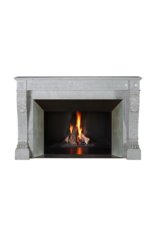 Rare 19th Century Antique Fireplace Surround in White Marble with Sculpted Lion Paw Feet – Timeless Neoclassical Elegance