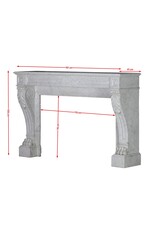 Rare 19th Century Antique Fireplace Surround in White Marble with Sculpted Lion Paw Feet – Timeless Neoclassical Elegance