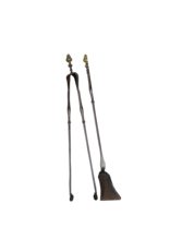 Maison Leon Van den Bogaert Ancien Ensemble D'outils De Cheminée Français