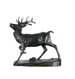 Französische Bronze-Hirschskulptur von Antoine-Louis Barye