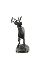 Außergewöhnliche französische Bronze „Le Cerf“ aus dem 19. Jahrhundert von Antoine-Louis Barye – Romantische Tierplastik, Zweites Kaiserreich, Frères Paris