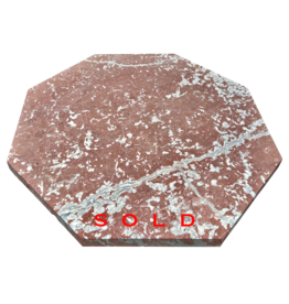 French Antique Rouge Languedoc Marble Table