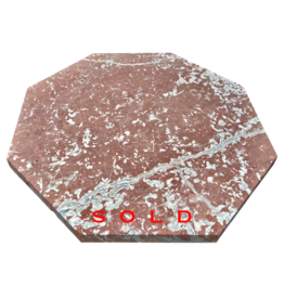 Mesa De Mármol Francés Antiguo Languedoc Rouge