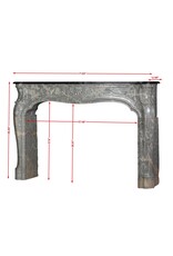 Maison Leon Van den Bogaert Uitzonderlijke Laat-Regency Franse Kasteelschouw, Gesneden uit Zeldzame Ardèche Hardsteen met Fijne Sculpturale Details en Krachtige Proporties