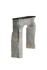Maison Leon Van den Bogaert Exceptional Late Regency French Castle Fireplace Surround Carved in Rare Ardèche Hard Marble with Sculptural Detail and Strong Proportions