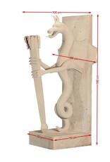 Maison Leon Van den Bogaert Exceptional Pair of Art-Déco Style Architectural Guardian Dragons in Natural Stone – Monumental Sculptural Watchers for Luxury Entrances and Gardens