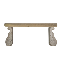 Maison Leon Van den Bogaert Antique French Limestone Garden Bench – Architectural Stone Console