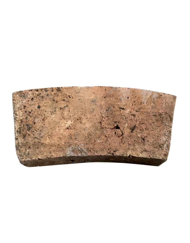 Ladrillo antiguo original de terracotta – Ladrillo Macizo Curvo para Construcción de Muros Redondos, Radio interior ~41 cm, 14,5 cm interior, 17 cm Exterior, 7,3 cm ancho