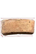 Original Antiker Terrakotta-Backstein – Gebogener Massiver Backstein für Runden Wandaufbau, Innenradius ~41 cm, 14,5 cm Innen, 17 cm Außen, 7,3 cm Breit