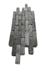 Brique réfractaire originale gris-noir – brique massive rectangulaire | 15 cm x 6,5 cm x 3,5 cm | 550 g pièce