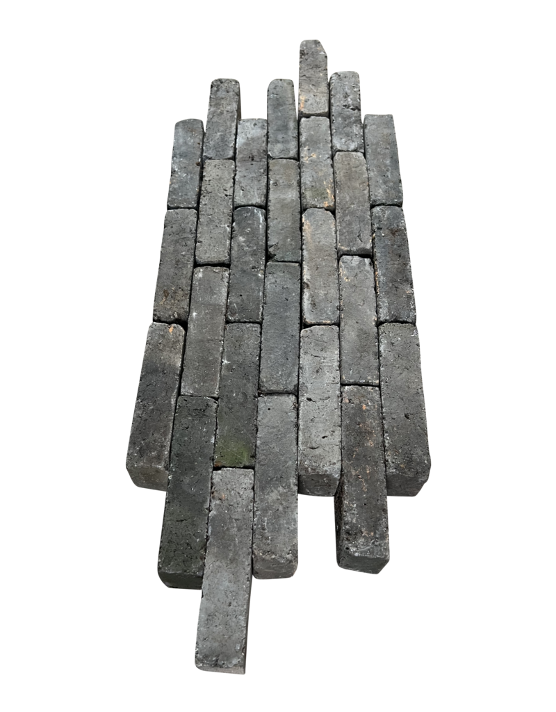 Maison Leon Van den Bogaert Original Grau-Schwarzer Niederländischer Kleiner Backstein – Rechteckiger Massiver Mauerstein | 15 cm x 6,5 cm x 3,5 cm | 550 g