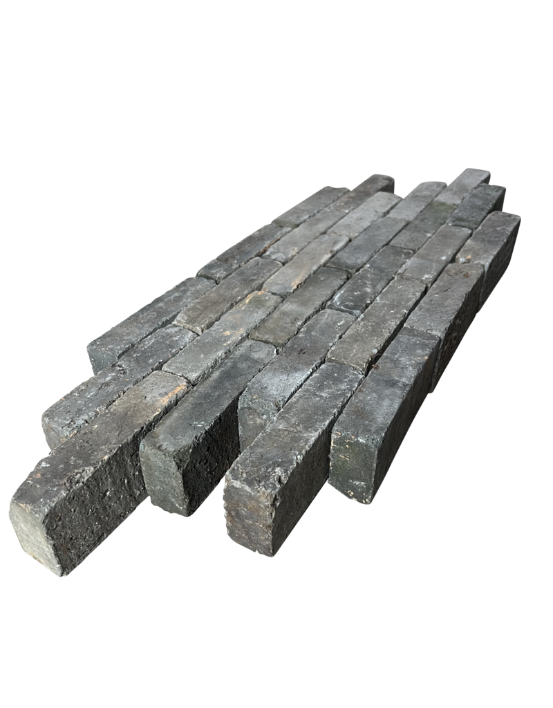 Brique réfractaire originale gris-noir – brique massive rectangulaire | 15 cm x 6,5 cm x 3,5 cm | 550 g pièce
