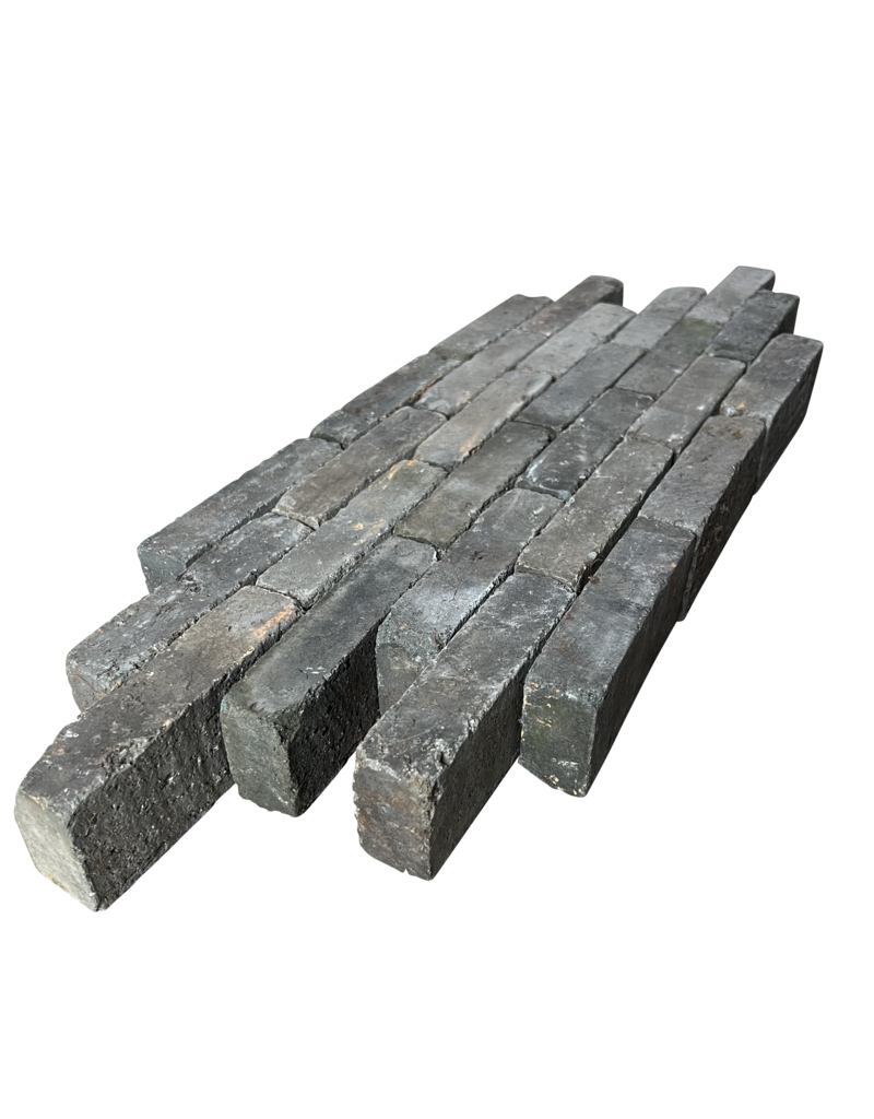Maison Leon Van den Bogaert Originele Grijs-Zwarte Nederlandse Kleine Baksteentjes – Massieve Rechthoekige Bouwsteen | 15 cm x 6,5 cm x 3,5 cm | 550 g per stuk