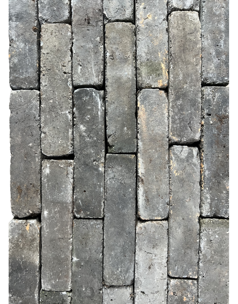Maison Leon Van den Bogaert Ladrillo Original Gris-Negro Holandés – Ladrillo Macizo Rectangular | 15 cm x 6,5 cm x 3,5 cm | 550 g Cada Uno
