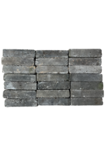 Brique réfractaire originale gris-noir – brique massive rectangulaire | 15 cm x 6,5 cm x 3,5 cm | 550 g pièce