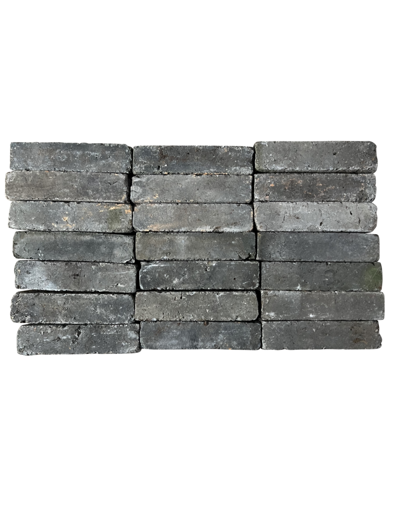 Maison Leon Van den Bogaert Original Grey-Black Dutch Small Firebrick – Solid Rectangular Masonry Brick | 15 cm x 6.5 cm x 3.5 cm | 550 g Each | Rustic & Versatile