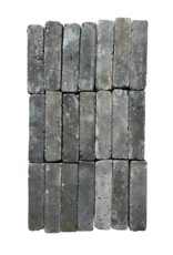 Brique réfractaire originale gris-noir – brique massive rectangulaire | 15 cm x 6,5 cm x 3,5 cm | 550 g pièce