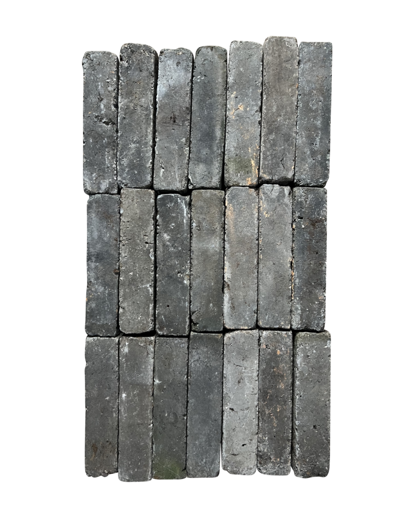 Brique réfractaire originale gris-noir – brique massive rectangulaire | 15 cm x 6,5 cm x 3,5 cm | 550 g pièce