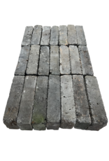 Brique réfractaire originale gris-noir – brique massive rectangulaire | 15 cm x 6,5 cm x 3,5 cm | 550 g pièce