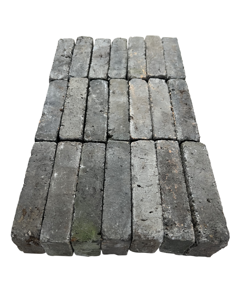 Brique réfractaire originale gris-noir – brique massive rectangulaire | 15 cm x 6,5 cm x 3,5 cm | 550 g pièce