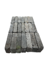 Brique réfractaire originale gris-noir – brique massive rectangulaire | 15 cm x 6,5 cm x 3,5 cm | 550 g pièce