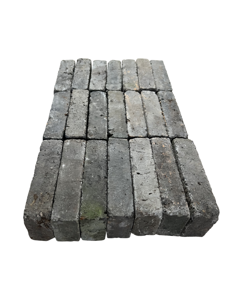 Brique réfractaire originale gris-noir – brique massive rectangulaire | 15 cm x 6,5 cm x 3,5 cm | 550 g pièce