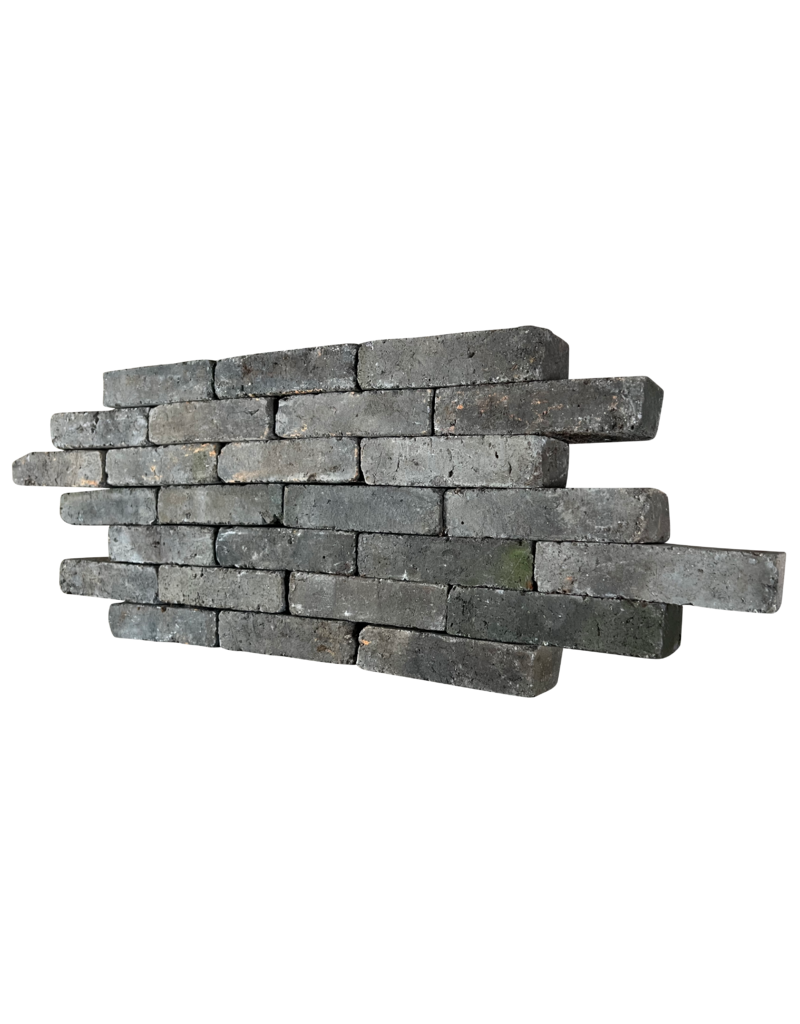 Maison Leon Van den Bogaert Original Grau-Schwarzer Niederländischer Kleiner Backstein – Rechteckiger Massiver Mauerstein | 15 cm x 6,5 cm x 3,5 cm | 550 g