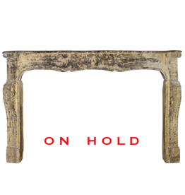 Chique Francés Del Estilo De País De La Piedra Caliza Chimenea Surround