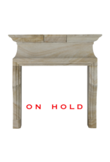 Maison Leon Van den Bogaert Antique Fireplaces & Vintage Architectural Elements Classic French Louis XIV Limestone Fireplace Mantel (20th Century) – Sculptural Minimal Design for Luxury Living | Authentic Chimney Piece