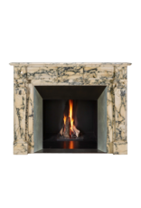 Maison Leon Van den Bogaert 19th Century Brussels Notary Marble Fireplace Mantel – Refined Belgian Architectural Antique in Luminous Veined Marble