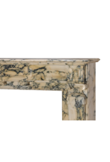 Maison Leon Van den Bogaert 19th Century Brussels Notary Marble Fireplace Mantel – Refined Belgian Architectural Antique in Luminous Veined Marble