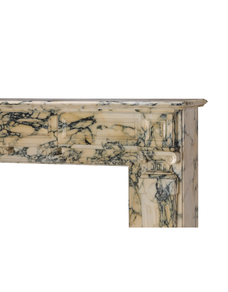 Maison Leon Van den Bogaert Excepcional Chimenea de Bruselas del Siglo XIX – Antigua Chimenea Belga en Mármol Veteado