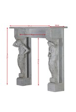 Private-Collection Console monumentale néoclassique à caryatides sculptées en marbre blanc