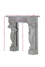 Private-Collection Monumentaler neo-klassischer Kamin mit figürlichen Karyatiden aus Carrara-Marmor – Meisterwerk