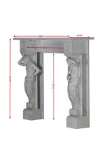 Private-Collection Console monumentale néoclassique à caryatides sculptées en marbre blanc