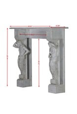 Private-Collection Monumentale Neo-Classieke Schouw met Figuratieve Caryatiden in Wit Marmer – Architecturaal Meesterwerk