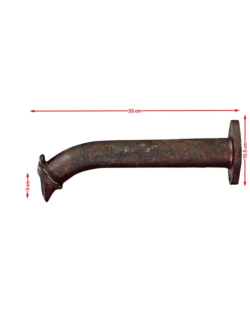 Auténtico Caño de Fuente Francés en Hierro Fundido del Siglo XIX para Jardín o Baño de Lujo