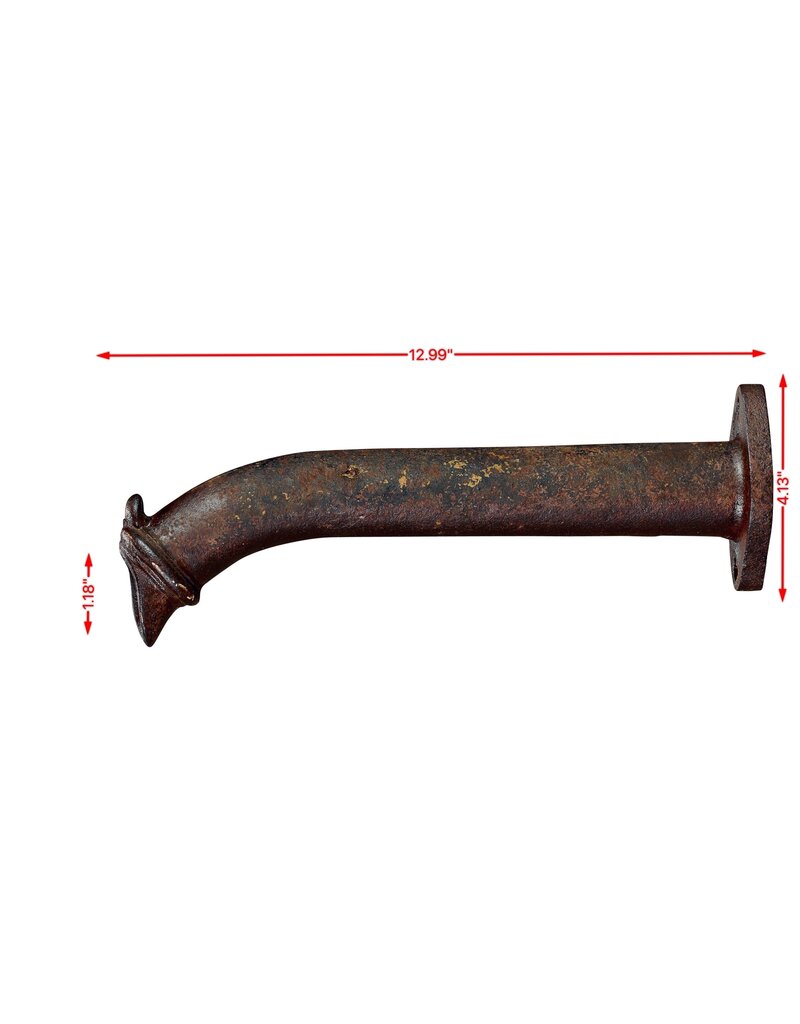Auténtico Caño de Fuente Francés en Hierro Fundido del Siglo XIX para Jardín o Baño de Lujo