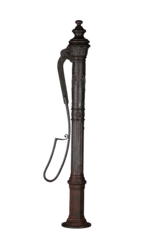 Maison Leon Van den Bogaert Monumentale Französische Wasserpumpe aus Gusseisen des 19. Jahrhunderts mit Floralen Reliefs