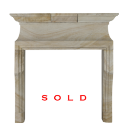 Maison Leon Van den Bogaert Antique Fireplaces & Vintage Architectural Elements Louis XIV Limestone Fireplace Mantel – Classic French Minimal Elegance