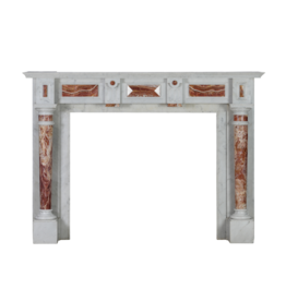 Maison Leon Van den Bogaert 19th Century Marble Fireplace with Persian Red Onyx Columns